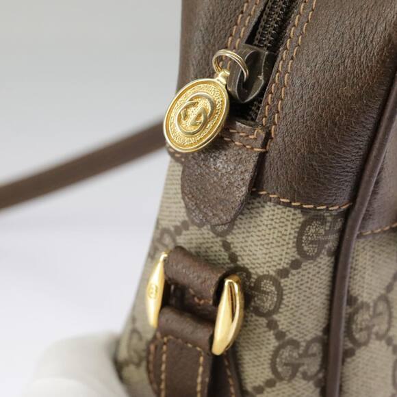 GUCCI GG Supreme Web Sherry Line Shoulder Bag Pvc Beige 56 02 088 - Picture 9 of 16